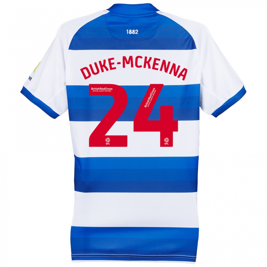 Kinderen Stephen Duke-Mckenna #24 Wit Blauw Thuisshirt Thuistenue 2024/25 T-Shirt