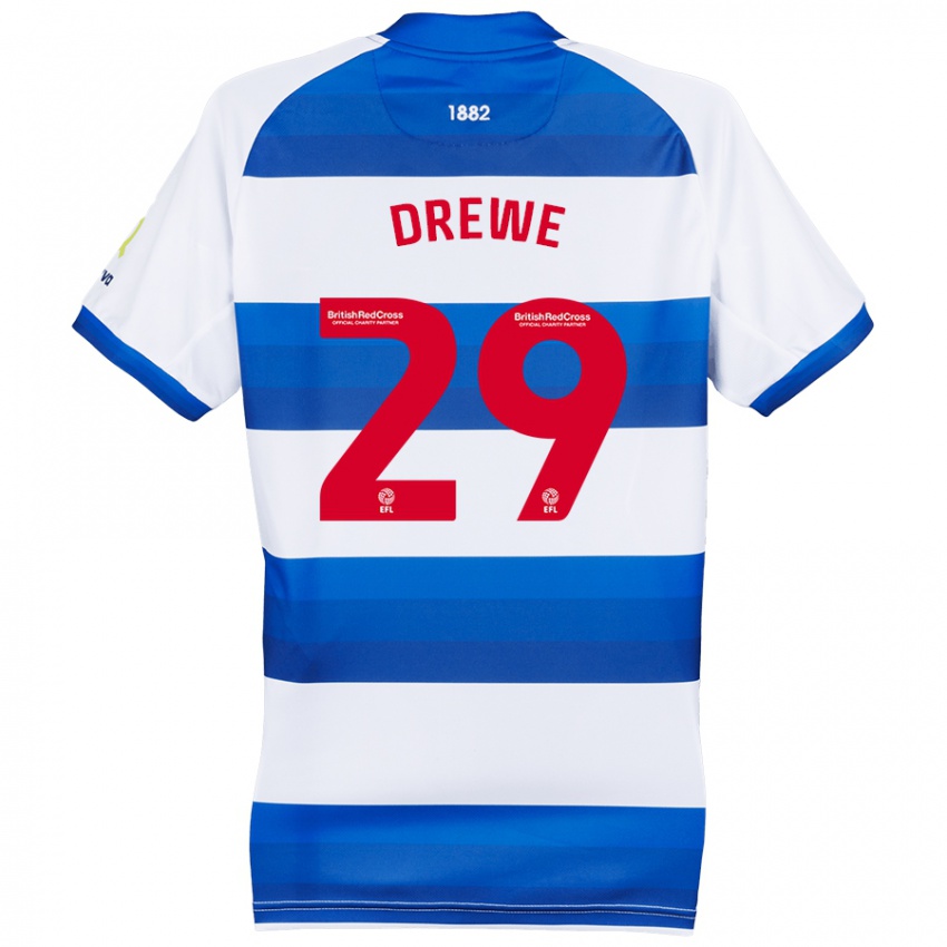 Kinderen Aaron Drewe #29 Wit Blauw Thuisshirt Thuistenue 2024/25 T-Shirt