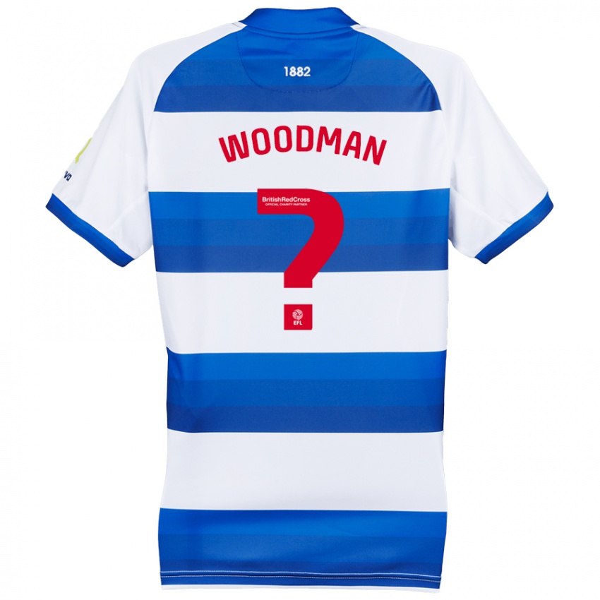 Kinderen Deon Woodman #0 Wit Blauw Thuisshirt Thuistenue 2024/25 T-Shirt