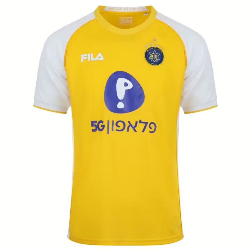 Kinderen Nadav Niddam #0 Geel Wit Thuisshirt Thuistenue 2024/25 T-Shirt