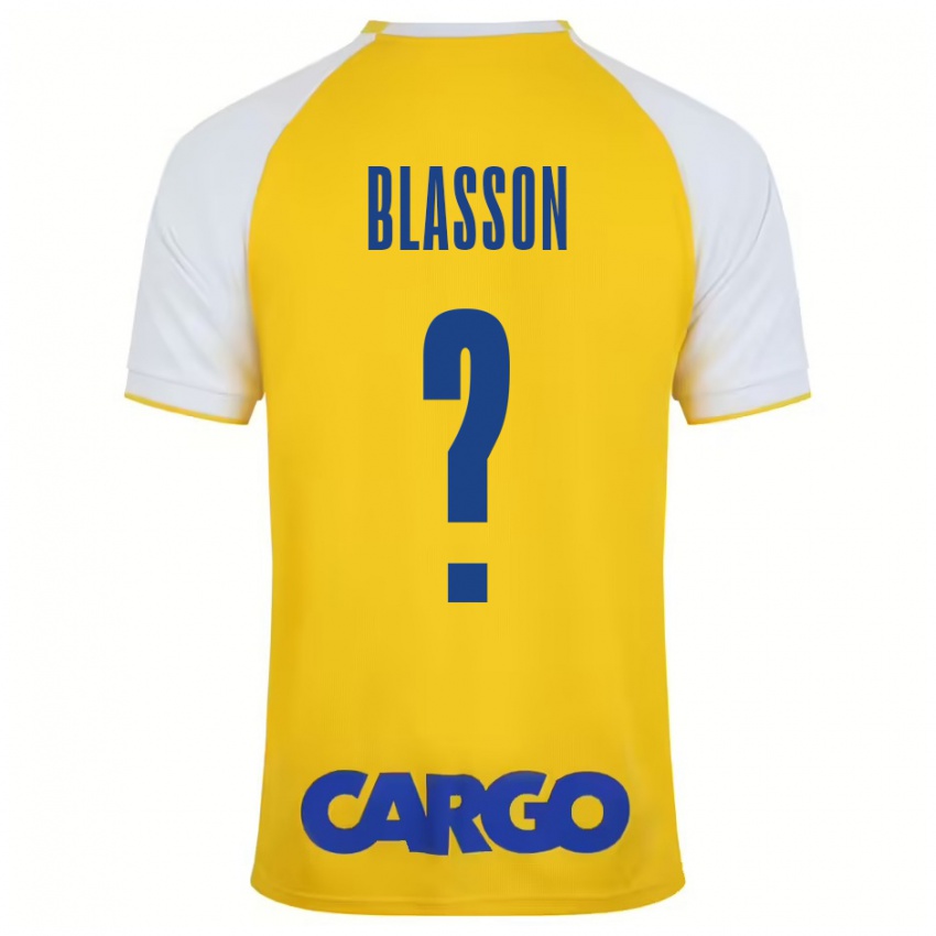 Kinderen Ariel Blasson #0 Geel Wit Thuisshirt Thuistenue 2024/25 T-Shirt