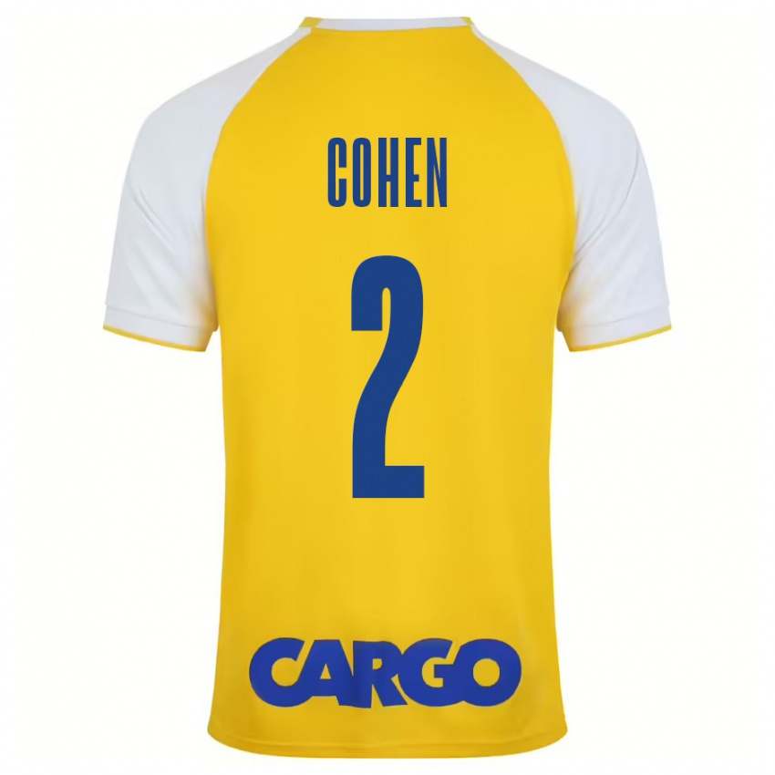 Kinderen Avishay Cohen #2 Geel Wit Thuisshirt Thuistenue 2024/25 T-Shirt