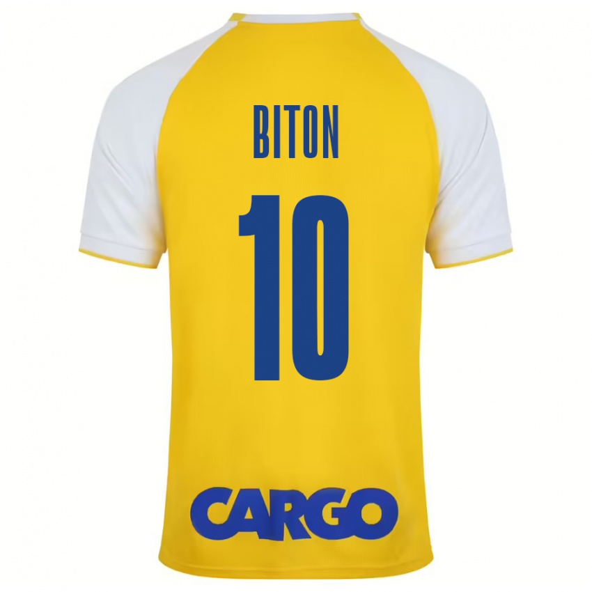 Kinderen Dan Biton #10 Geel Wit Thuisshirt Thuistenue 2024/25 T-Shirt