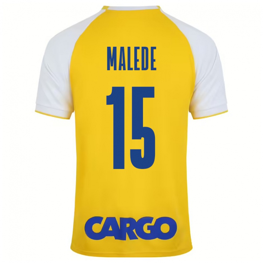 Kinderen Yonas Malede #15 Geel Wit Thuisshirt Thuistenue 2024/25 T-Shirt