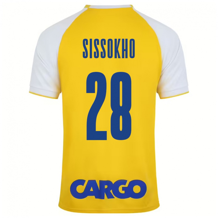 Kinderen Issouf Sissokho #28 Geel Wit Thuisshirt Thuistenue 2024/25 T-Shirt