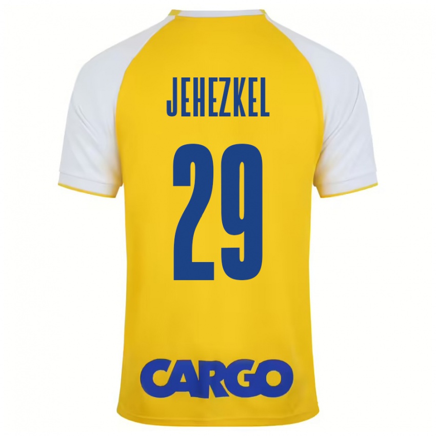 Kinderen Sagiv Jehezkel #29 Geel Wit Thuisshirt Thuistenue 2024/25 T-Shirt