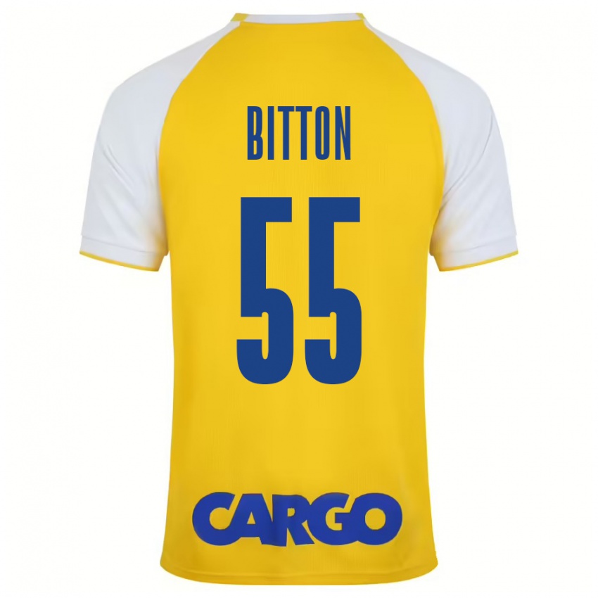 Kinderen Nir Bitton #55 Geel Wit Thuisshirt Thuistenue 2024/25 T-Shirt