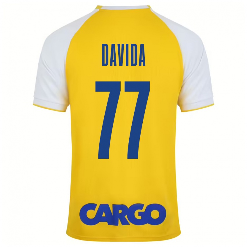 Kinderen Osher Davida #77 Geel Wit Thuisshirt Thuistenue 2024/25 T-Shirt