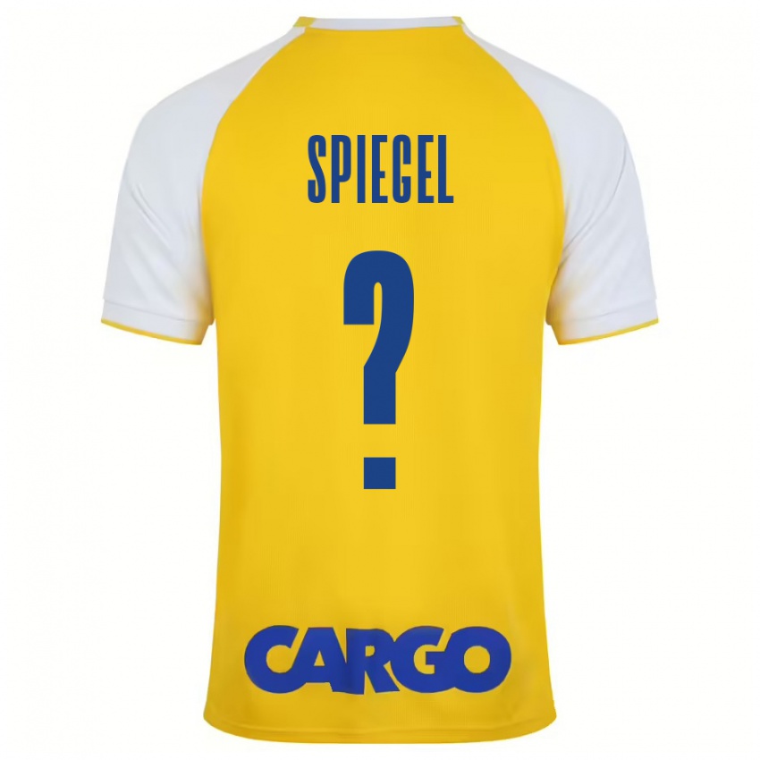 Kinderen Liran Spiegel #0 Geel Wit Thuisshirt Thuistenue 2024/25 T-Shirt