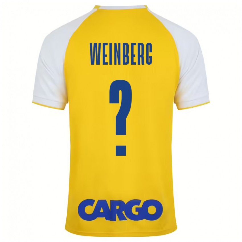 Kinderen Idan Weinberg #0 Geel Wit Thuisshirt Thuistenue 2024/25 T-Shirt