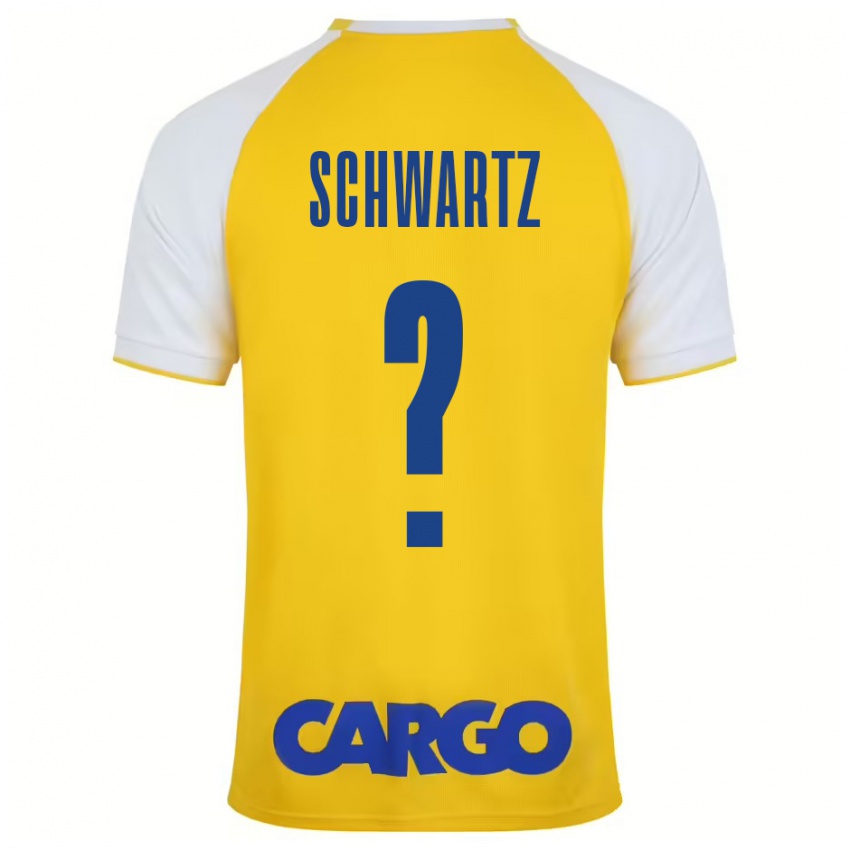 Kinderen Noam Schwartz #0 Geel Wit Thuisshirt Thuistenue 2024/25 T-Shirt