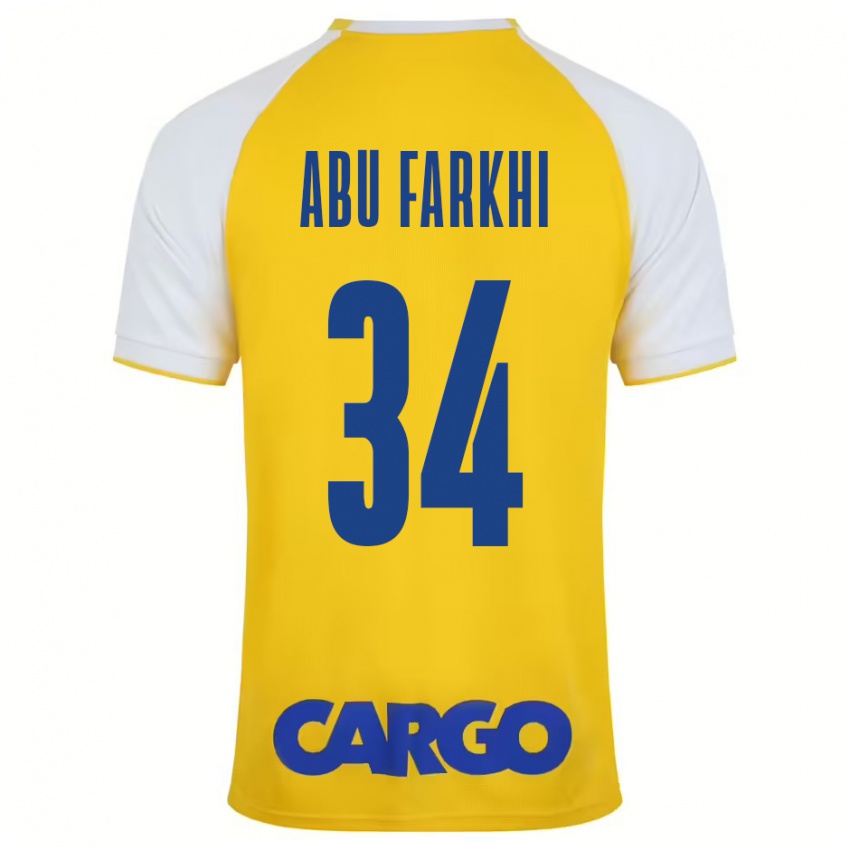 Kinderen Sayed Abu Farkhi #34 Geel Wit Thuisshirt Thuistenue 2024/25 T-Shirt