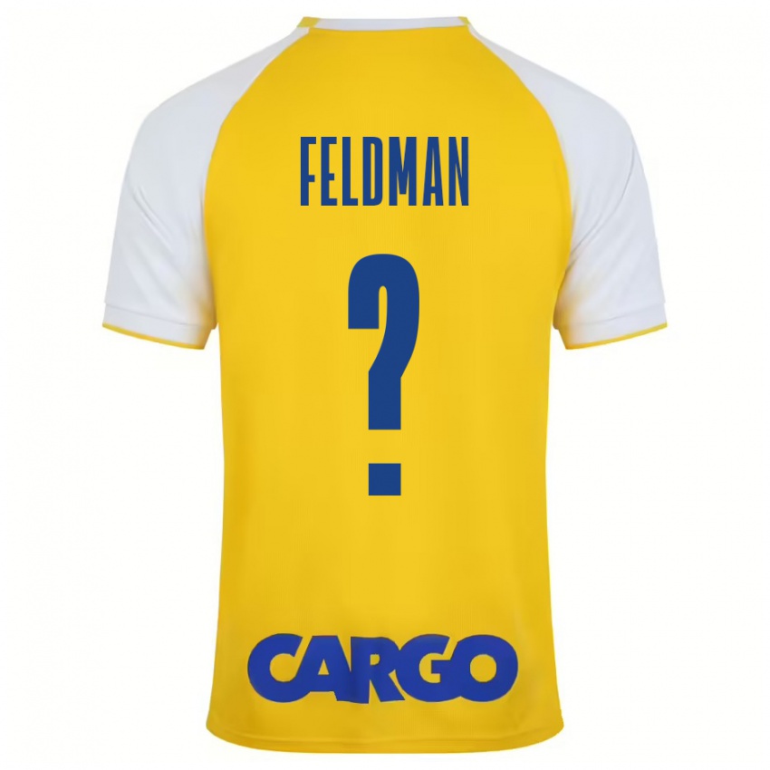 Kinderen Ron Feldman #0 Geel Wit Thuisshirt Thuistenue 2024/25 T-Shirt