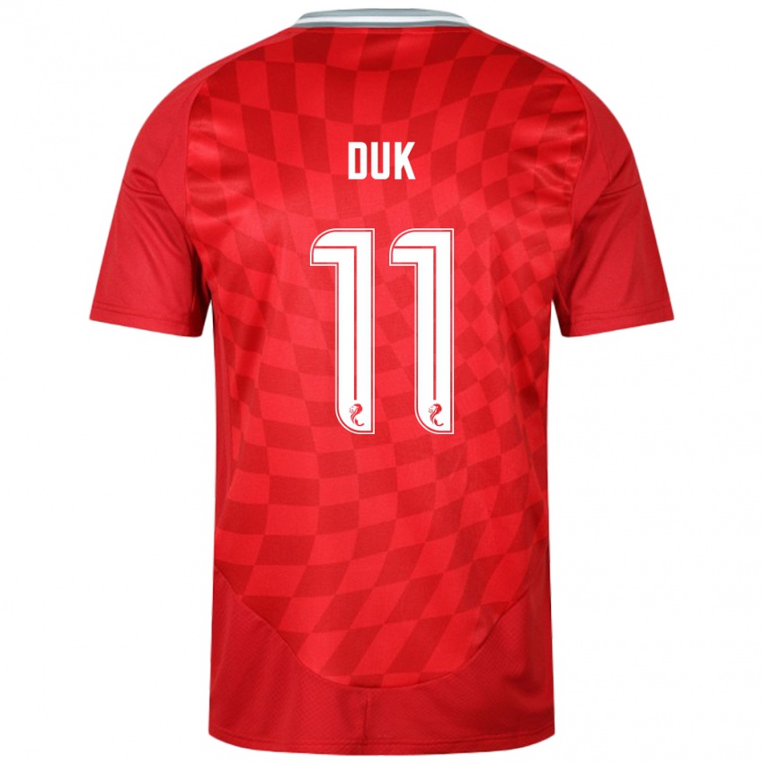 Kinderen Duk #11 Rood Thuisshirt Thuistenue 2024/25 T-Shirt