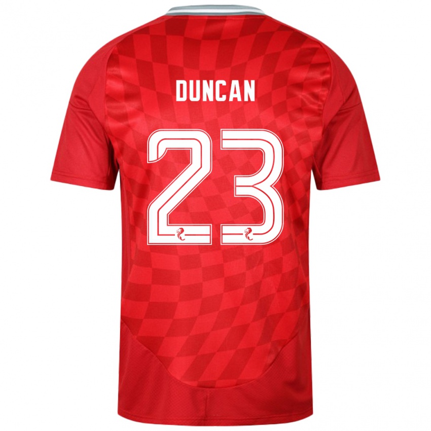 Kinderen Ryan Duncan #23 Rood Thuisshirt Thuistenue 2024/25 T-Shirt