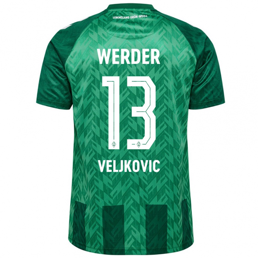 Kinderen Milos Veljkovic #13 Groen Thuisshirt Thuistenue 2024/25 T-Shirt