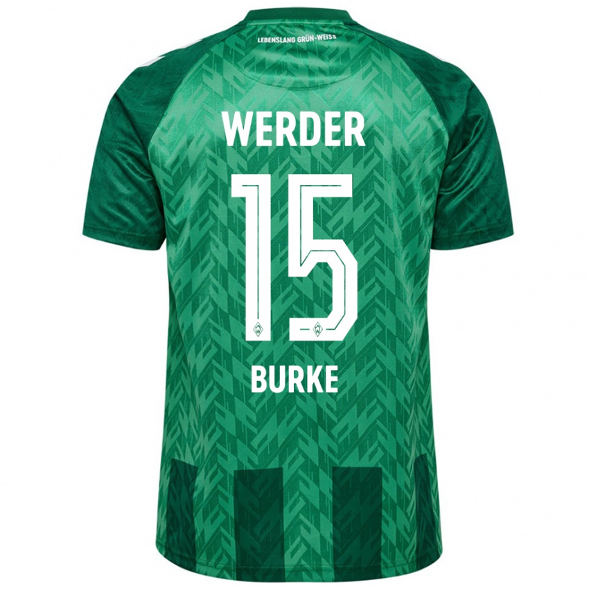 Kinderen Oliver Burke #15 Groen Thuisshirt Thuistenue 2024/25 T-Shirt