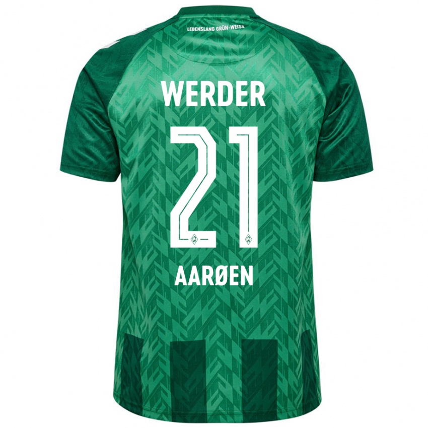 Kinderen Isak Hansen-Aaröen #21 Groen Thuisshirt Thuistenue 2024/25 T-Shirt