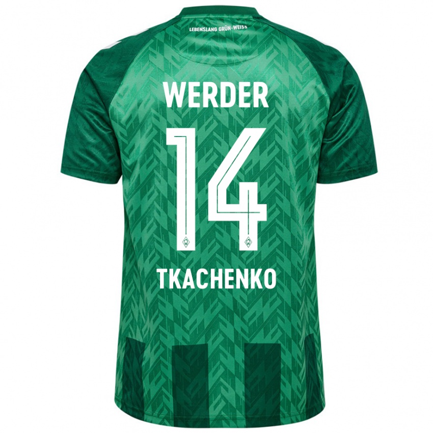 Kinderen Oleksandr Tkachenko #14 Groen Thuisshirt Thuistenue 2024/25 T-Shirt