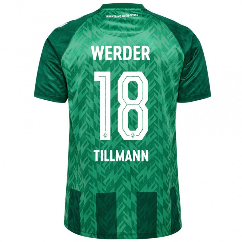 Kinderen Felix Tillmann #18 Groen Thuisshirt Thuistenue 2024/25 T-Shirt