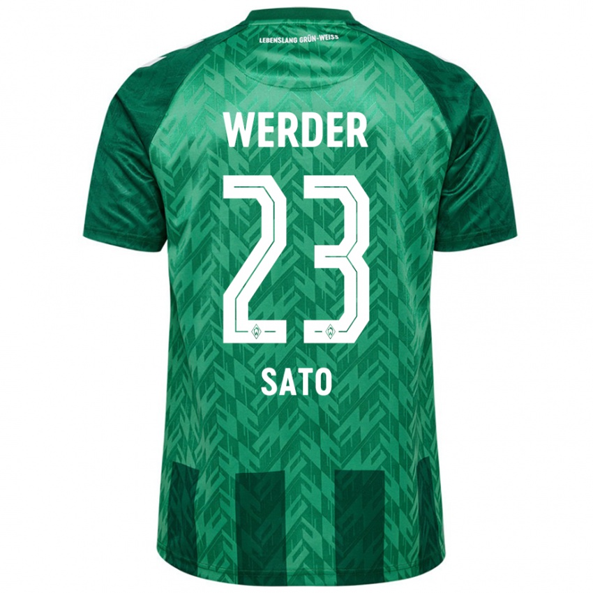 Kinderen Kein Sato #23 Groen Thuisshirt Thuistenue 2024/25 T-Shirt