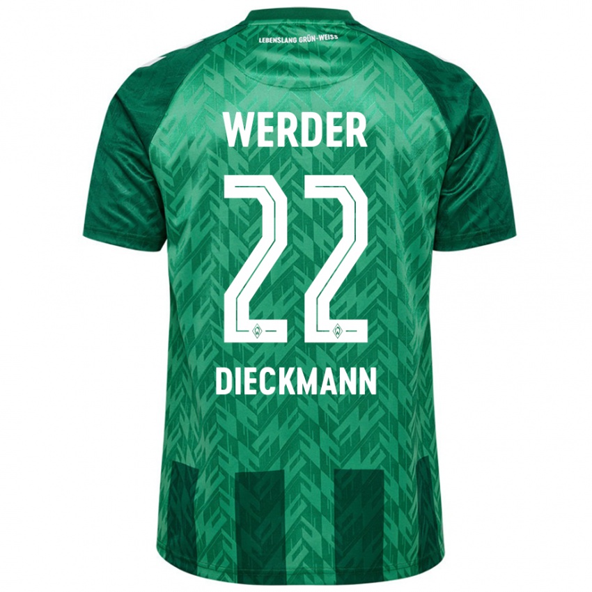 Kinderen Rieke Dieckmann #22 Groen Thuisshirt Thuistenue 2024/25 T-Shirt