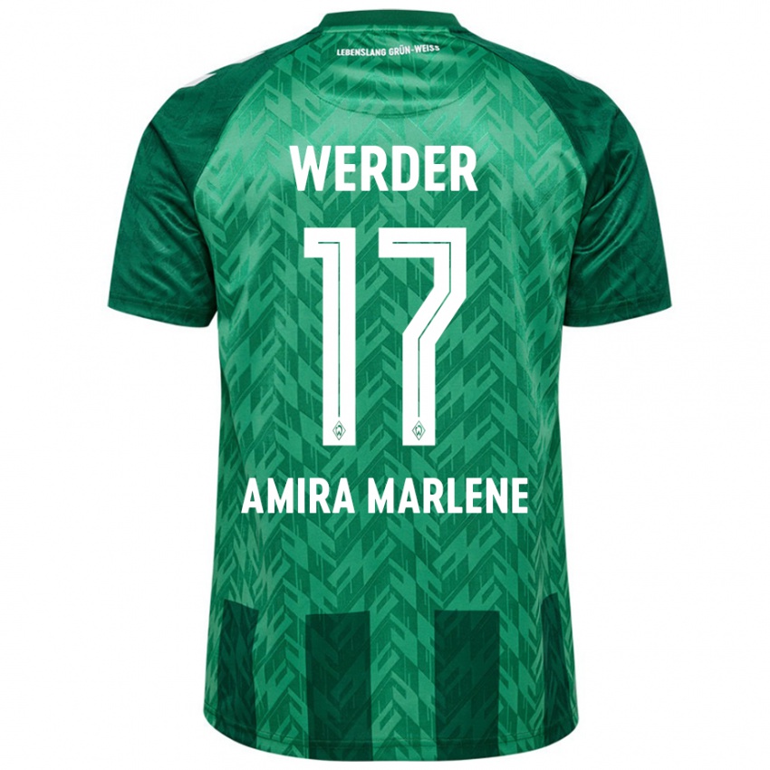 Kinderen Amira Marlene Dahl #17 Groen Thuisshirt Thuistenue 2024/25 T-Shirt