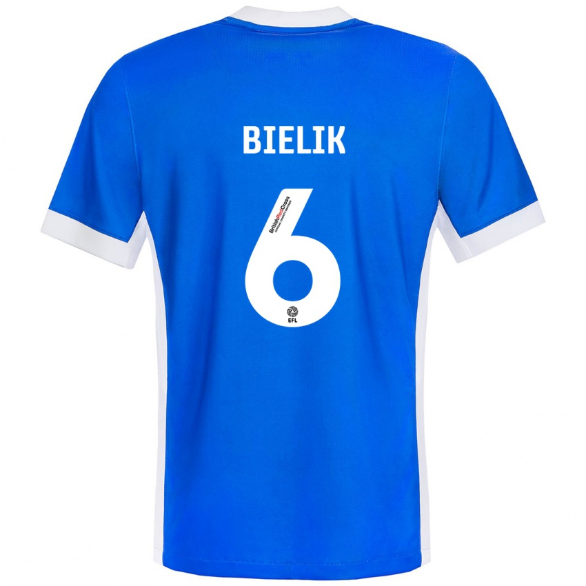 Kinderen Krystian Bielik #6 Blauw Wit Thuisshirt Thuistenue 2024/25 T-Shirt