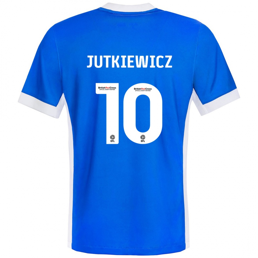 Kinderen Lukas Jutkiewicz #10 Blauw Wit Thuisshirt Thuistenue 2024/25 T-Shirt