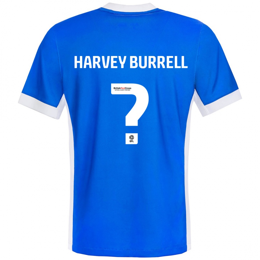 Kinderen William Harvey Burrell #0 Blauw Wit Thuisshirt Thuistenue 2024/25 T-Shirt