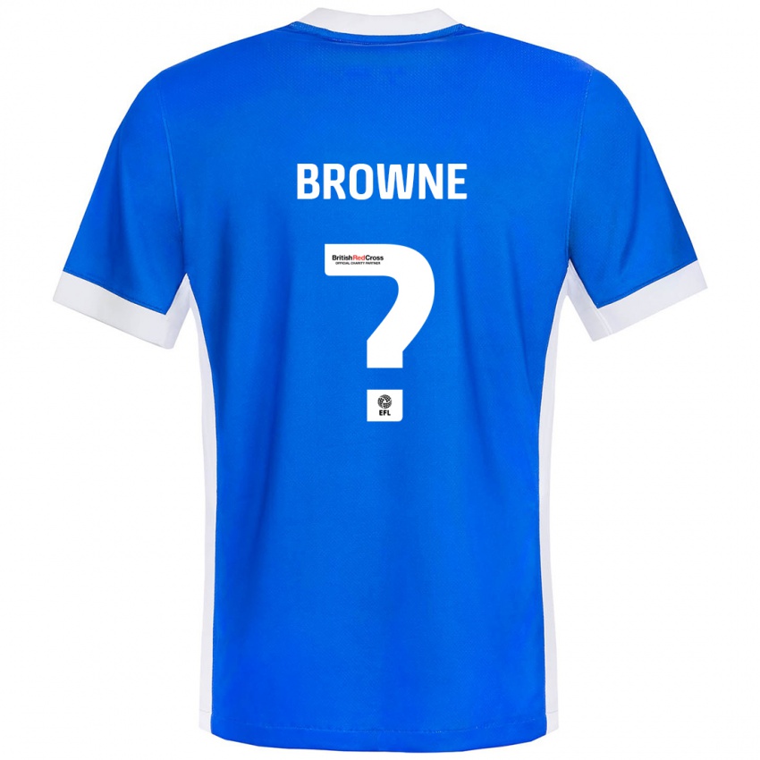 Kinderen Rico Browne #0 Blauw Wit Thuisshirt Thuistenue 2024/25 T-Shirt