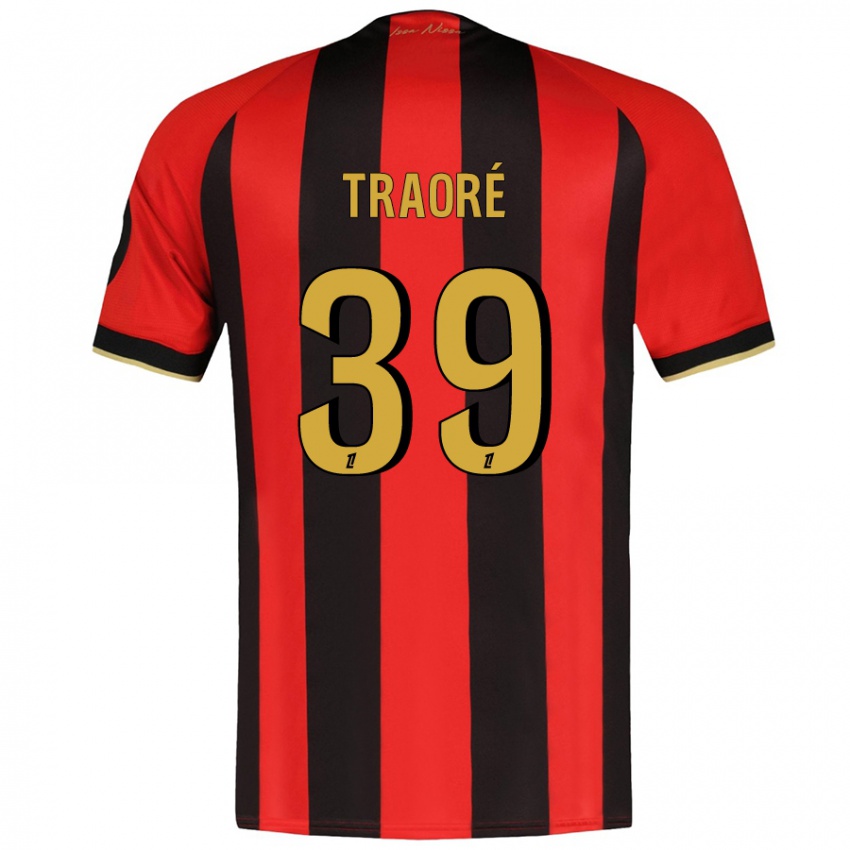 Kinderen Daouda Traoré #39 Rood Zwart Thuisshirt Thuistenue 2024/25 T-Shirt