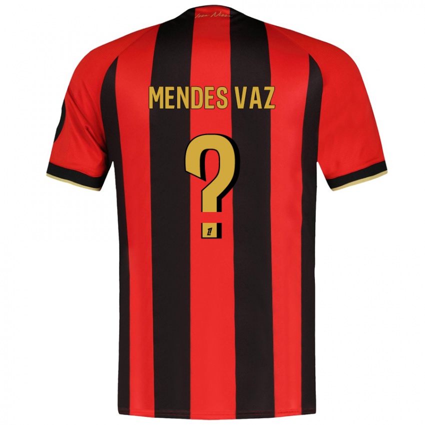 Kinderen Hernâni Mendes Vaz #0 Rood Zwart Thuisshirt Thuistenue 2024/25 T-Shirt