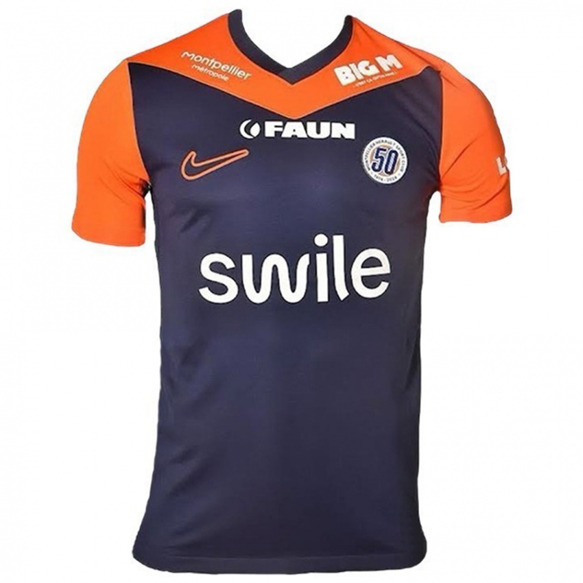 Kinderen Téji Savanier #11 Marineblauw Oranje Thuisshirt Thuistenue 2024/25 T-Shirt