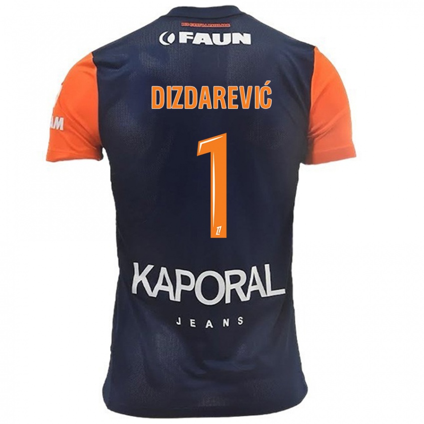 Kinderen Belmin Dizdarevic #1 Marineblauw Oranje Thuisshirt Thuistenue 2024/25 T-Shirt