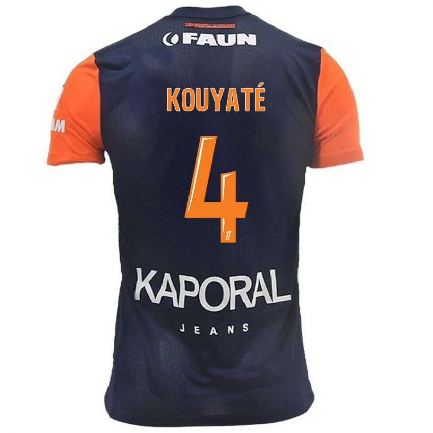 Kinderen Kiki Kouyaté #4 Marineblauw Oranje Thuisshirt Thuistenue 2024/25 T-Shirt