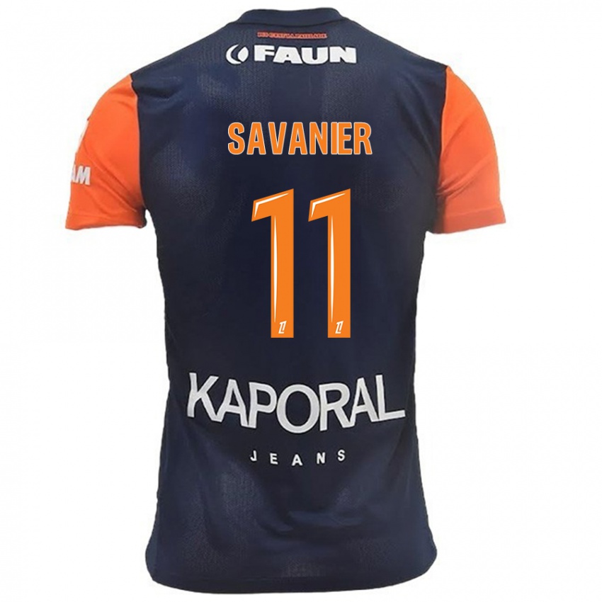 Kinderen Téji Savanier #11 Marineblauw Oranje Thuisshirt Thuistenue 2024/25 T-Shirt