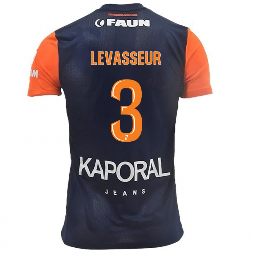 Kinderen Marie Levasseur #3 Marineblauw Oranje Thuisshirt Thuistenue 2024/25 T-Shirt