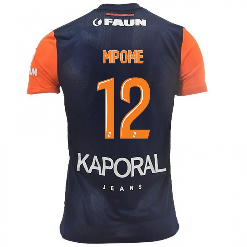 Kinderen Maelys Mpomé #12 Marineblauw Oranje Thuisshirt Thuistenue 2024/25 T-Shirt