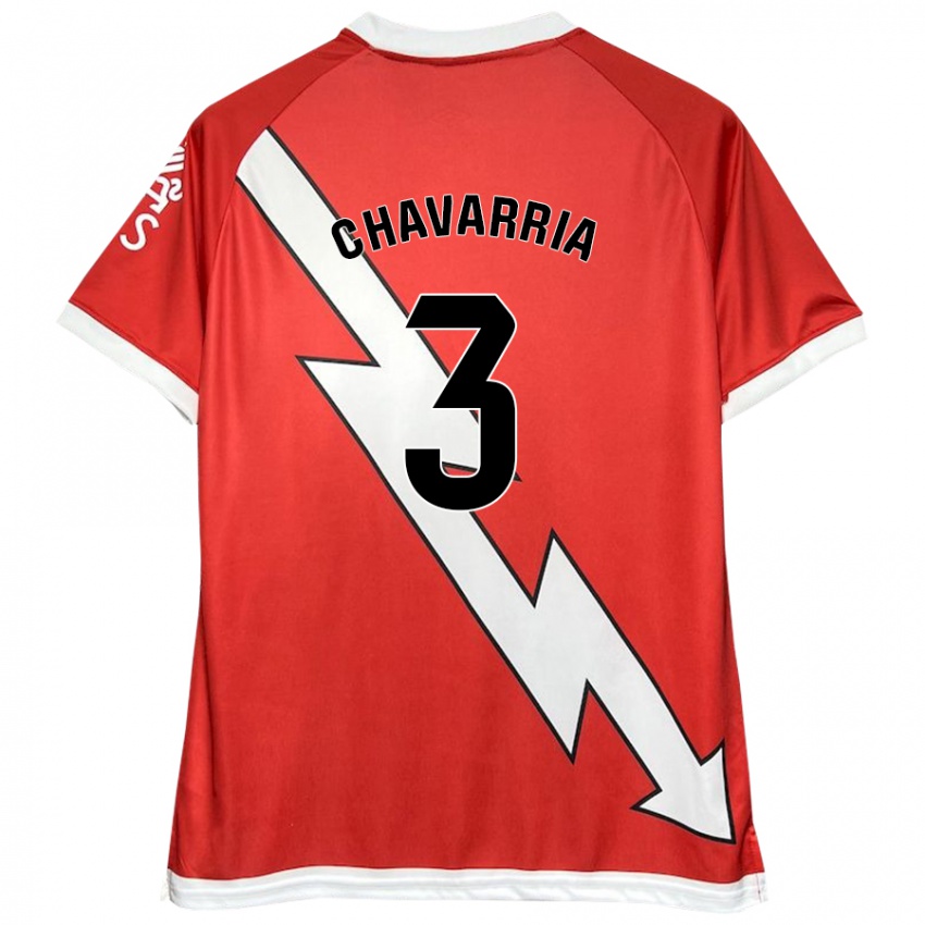 Kinderen Pep Chavarría #3 Wit Rood Thuisshirt Thuistenue 2024/25 T-Shirt