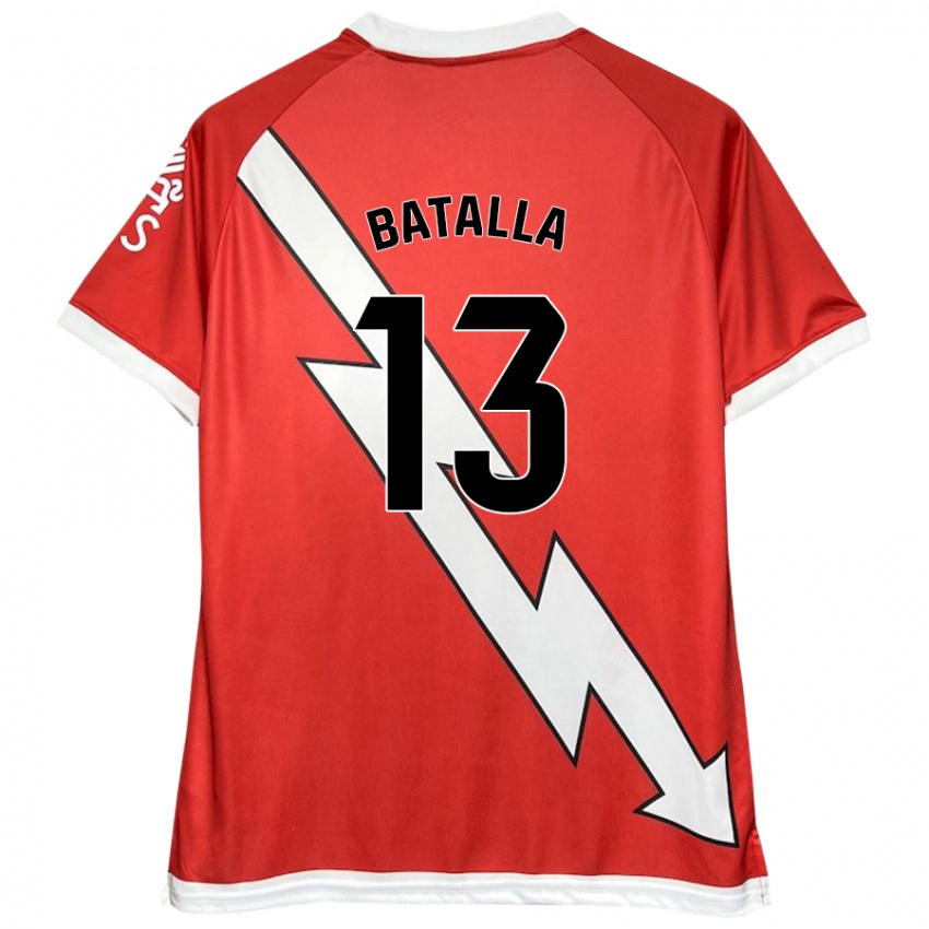 Kinderen Augusto Batalla #13 Wit Rood Thuisshirt Thuistenue 2024/25 T-Shirt