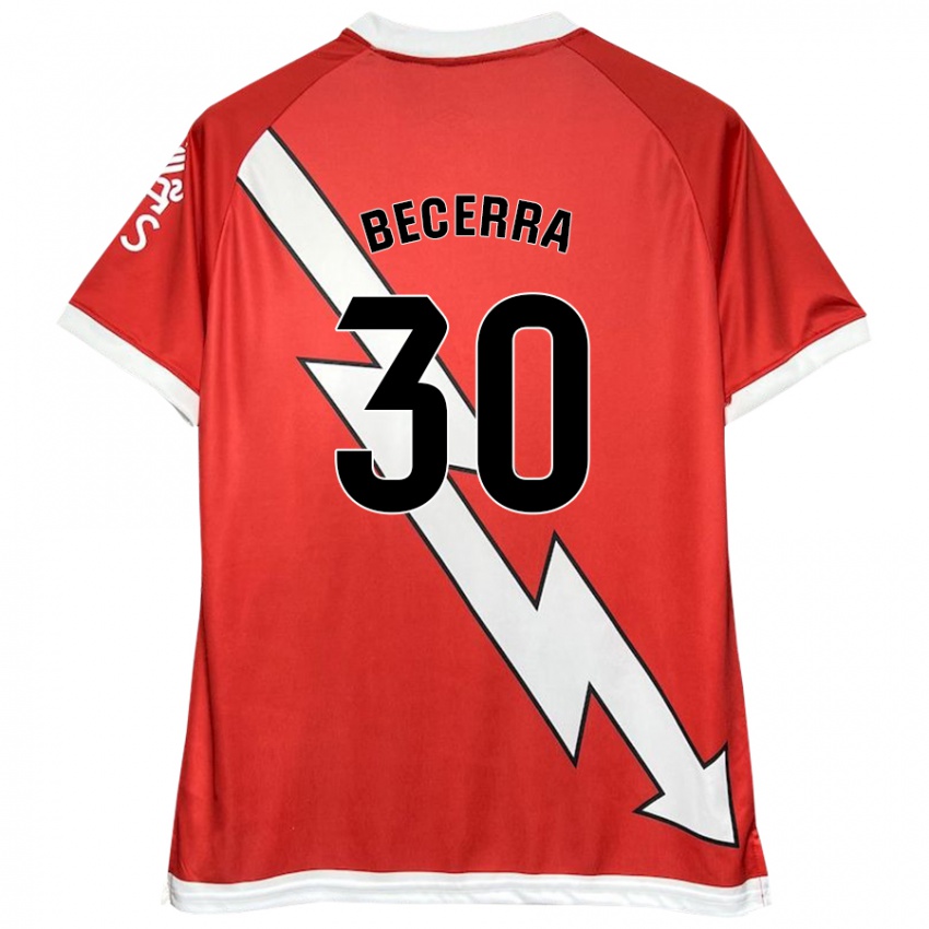 Kinderen Samuel Becerra #30 Wit Rood Thuisshirt Thuistenue 2024/25 T-Shirt