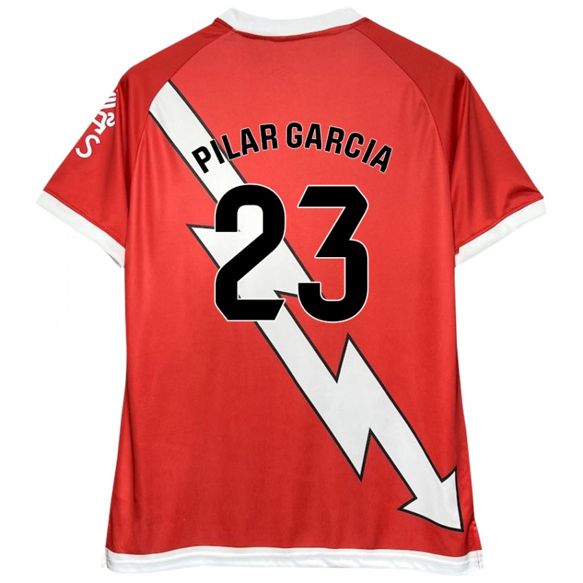 Kinderen María Pilar García Villalba #23 Wit Rood Thuisshirt Thuistenue 2024/25 T-Shirt