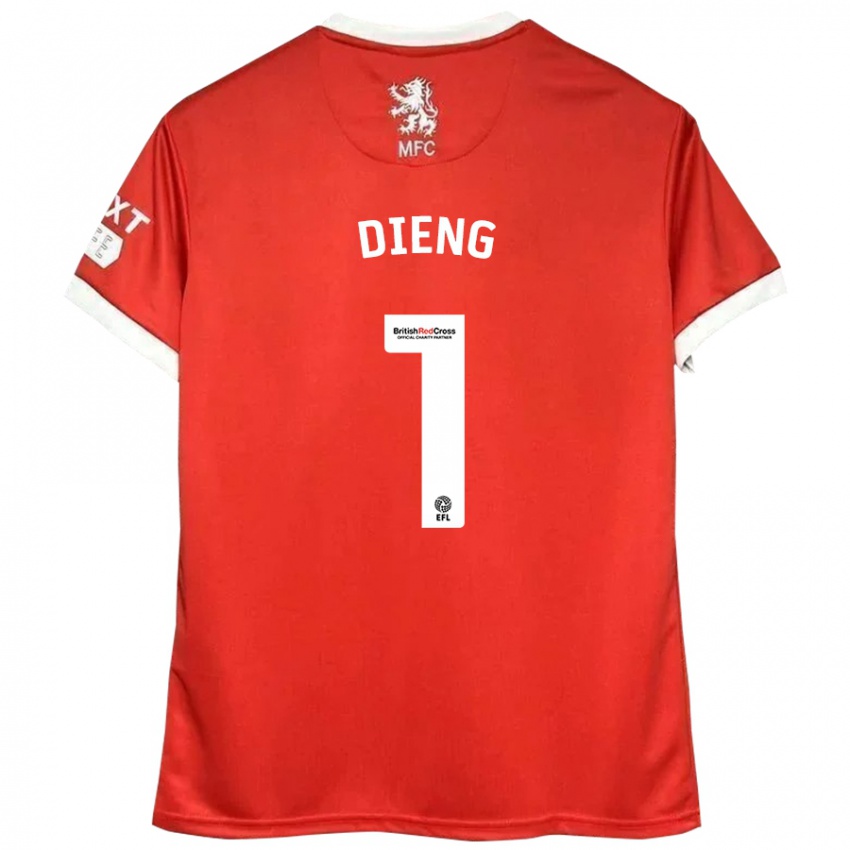 Kinderen Seny Dieng #1 Rood Wit Thuisshirt Thuistenue 2024/25 T-Shirt