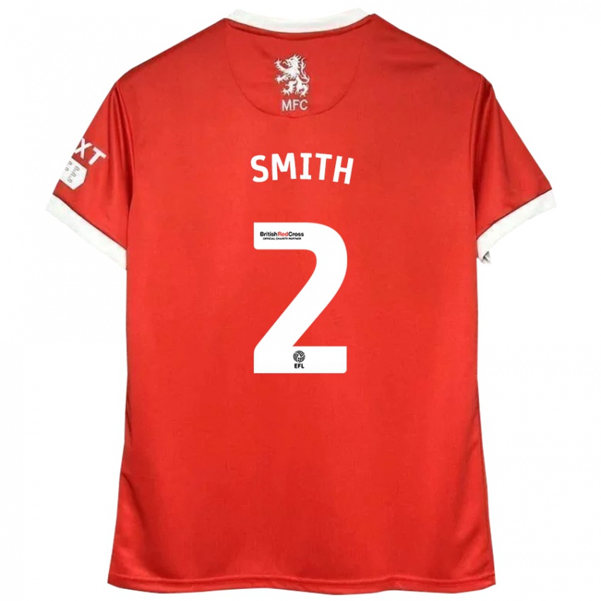 Kinderen Tommy Smith #2 Rood Wit Thuisshirt Thuistenue 2024/25 T-Shirt