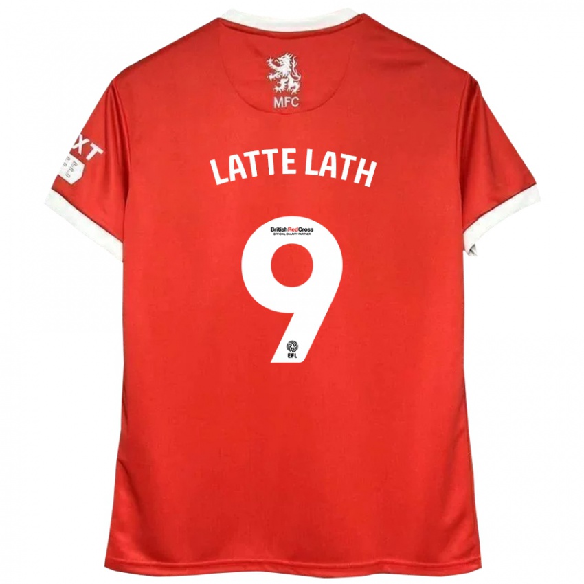 Kinderen Emmanuel Latte Lath #9 Rood Wit Thuisshirt Thuistenue 2024/25 T-Shirt