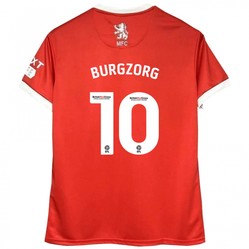 Kinderen Delano Burgzorg #10 Rood Wit Thuisshirt Thuistenue 2024/25 T-Shirt