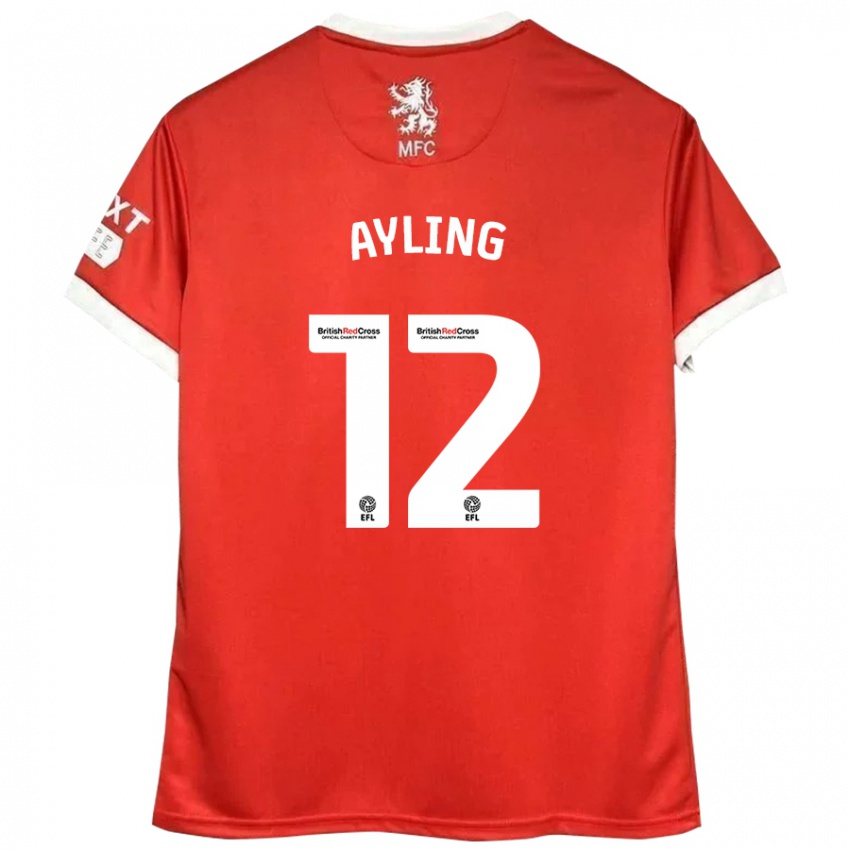 Kinderen Luke Ayling #12 Rood Wit Thuisshirt Thuistenue 2024/25 T-Shirt