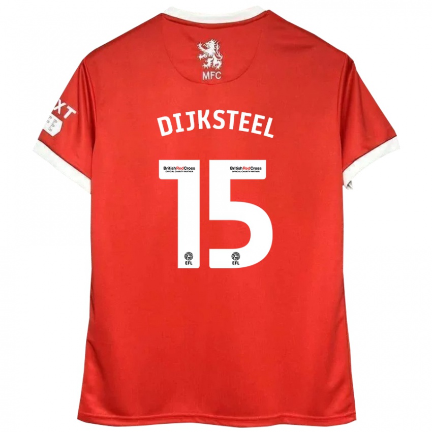 Kinderen Anfernee Dijksteel #15 Rood Wit Thuisshirt Thuistenue 2024/25 T-Shirt