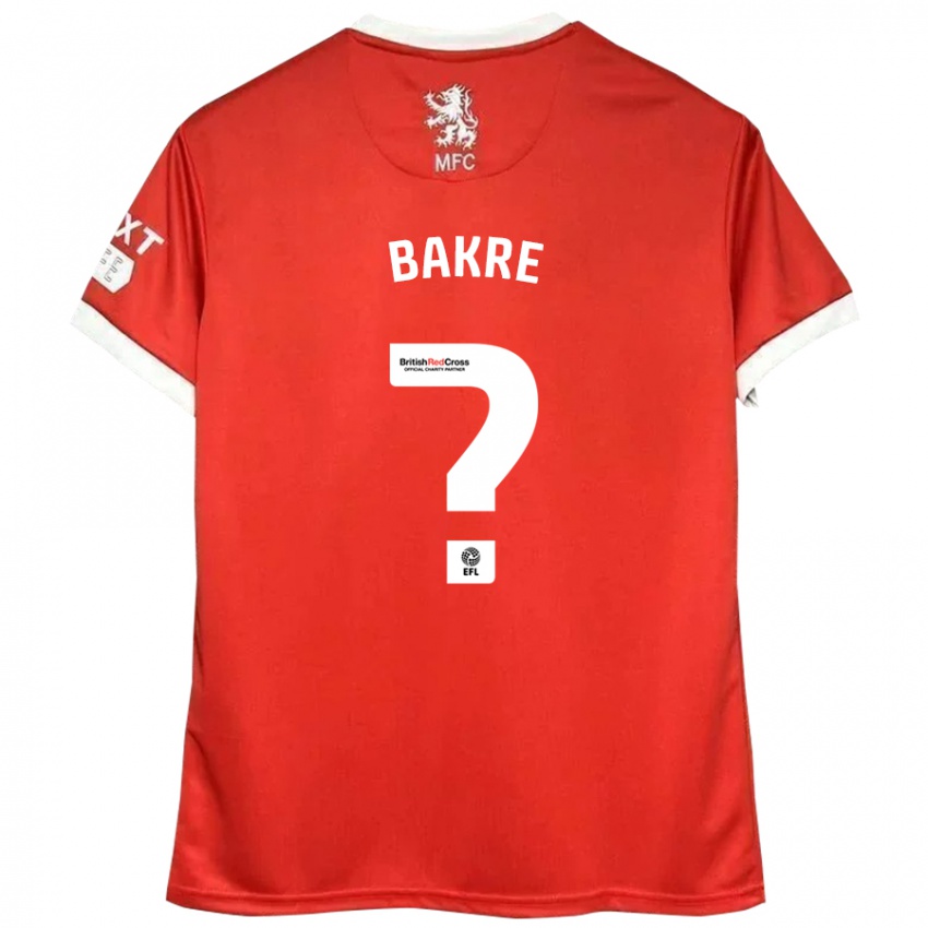 Kinderen Hazeem Bakre #0 Rood Wit Thuisshirt Thuistenue 2024/25 T-Shirt